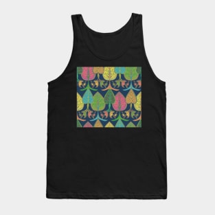 Folkish Woodland Birds Tank Top